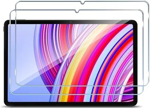 محافظ صفحه نمایش Muzz برای ردمی پد پرو/شیائومی پوکو پد 12.1 اینچ، سختی 9H، ضد خش، شیشه حرارت دیده، سازگار با قاب، 2 عدد