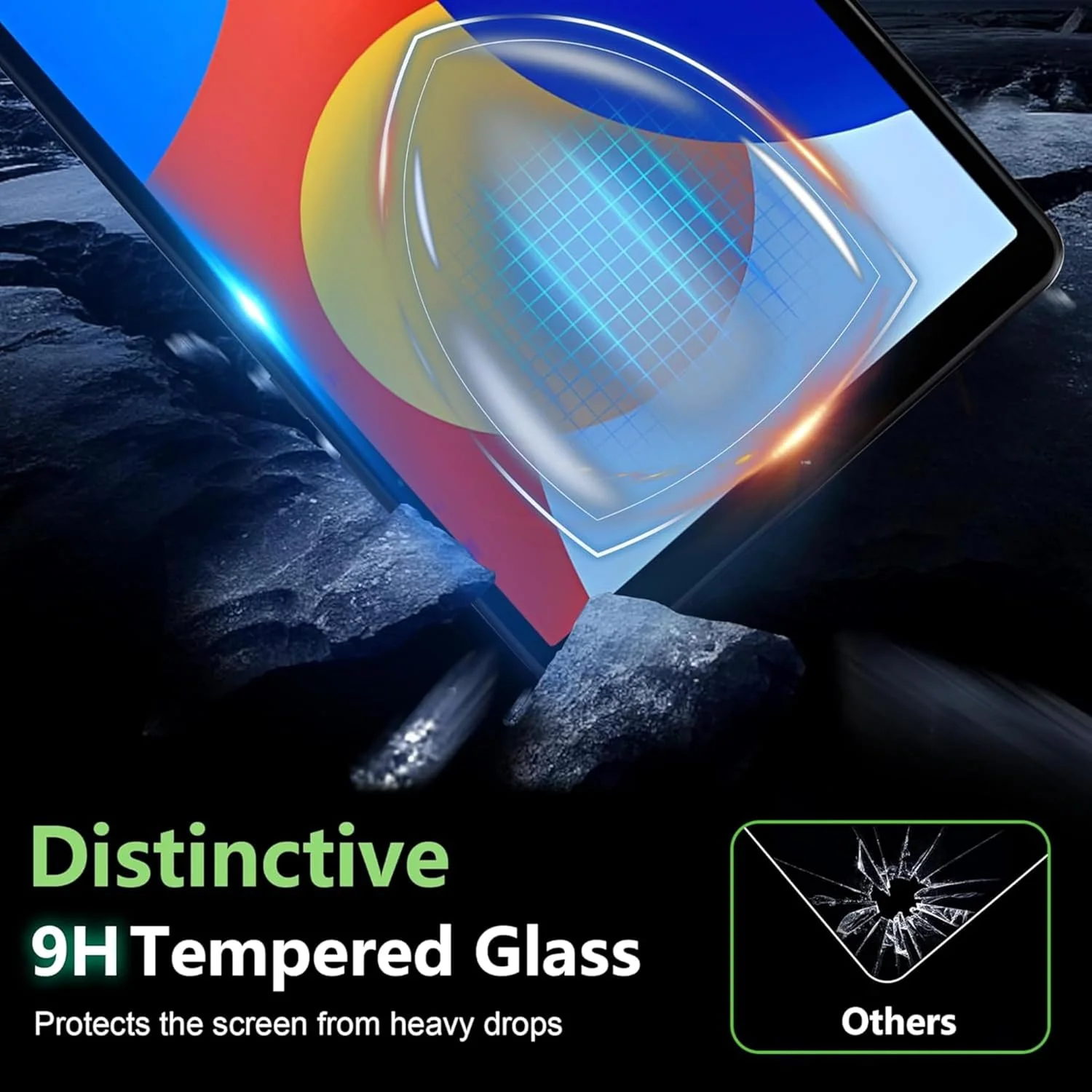 محافظ صفحه نمایش Vurtboly 2 عددی سازگار با شیائومی Redmi Pad SE 8.7 اینچ 2024، فیلم شیشه ای سخت با سختی 9H، فیلم تبلت HD شفاف و فوق العاده مقاوم در برابر اثر انگشت برای Redmi Pad SE 8.7 اینچ 2024