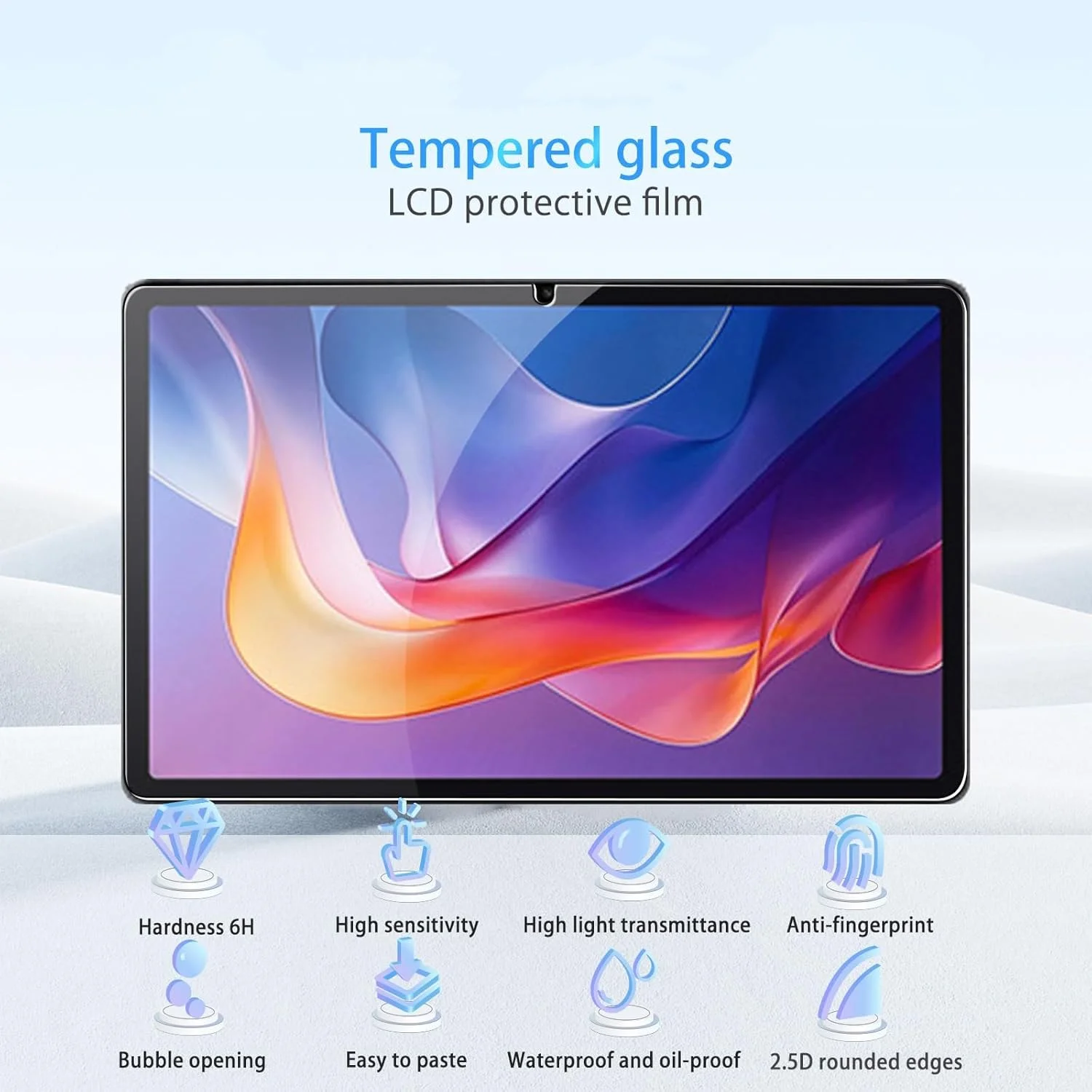 محافظ صفحه نمایش SKEIDO برای تبلت شیائومی Redmi Pad 2 با اندازه 11 اینچ، شیشه حرارت دیده HD، سختی 9H، ضد خش، ضد اثر انگشت، محافظ فیلم شیشه ای حرارت دیده برای لوازم جانبی Redmi Pad 2