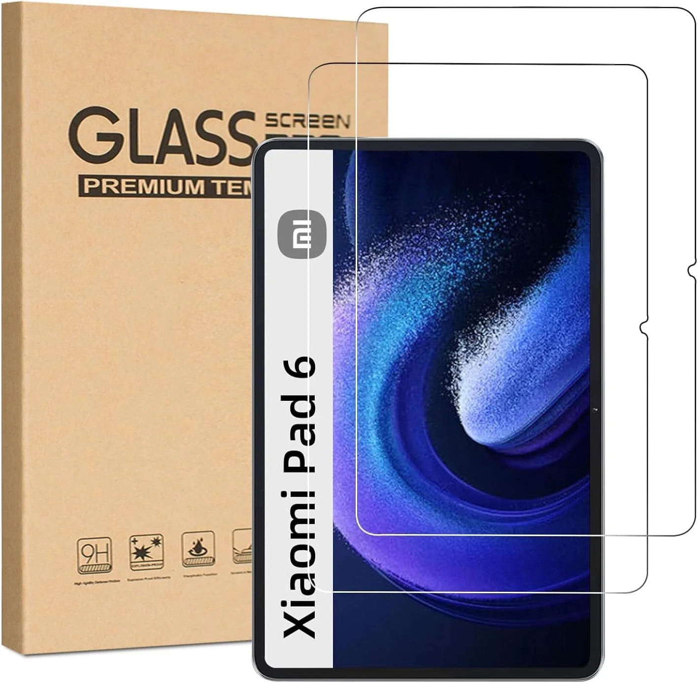 محافظ صفحه نمایش شیشه ای حرارت دیده 9H [دو عددی] T Tersely برای شیائومی پد 6/پد 6 پرو 11 اینچ، ضد خش، نصب آسان، فیلم محافظ شیشه ای برای شیائومی پد 6/پد 6 پرو 11 اینچ