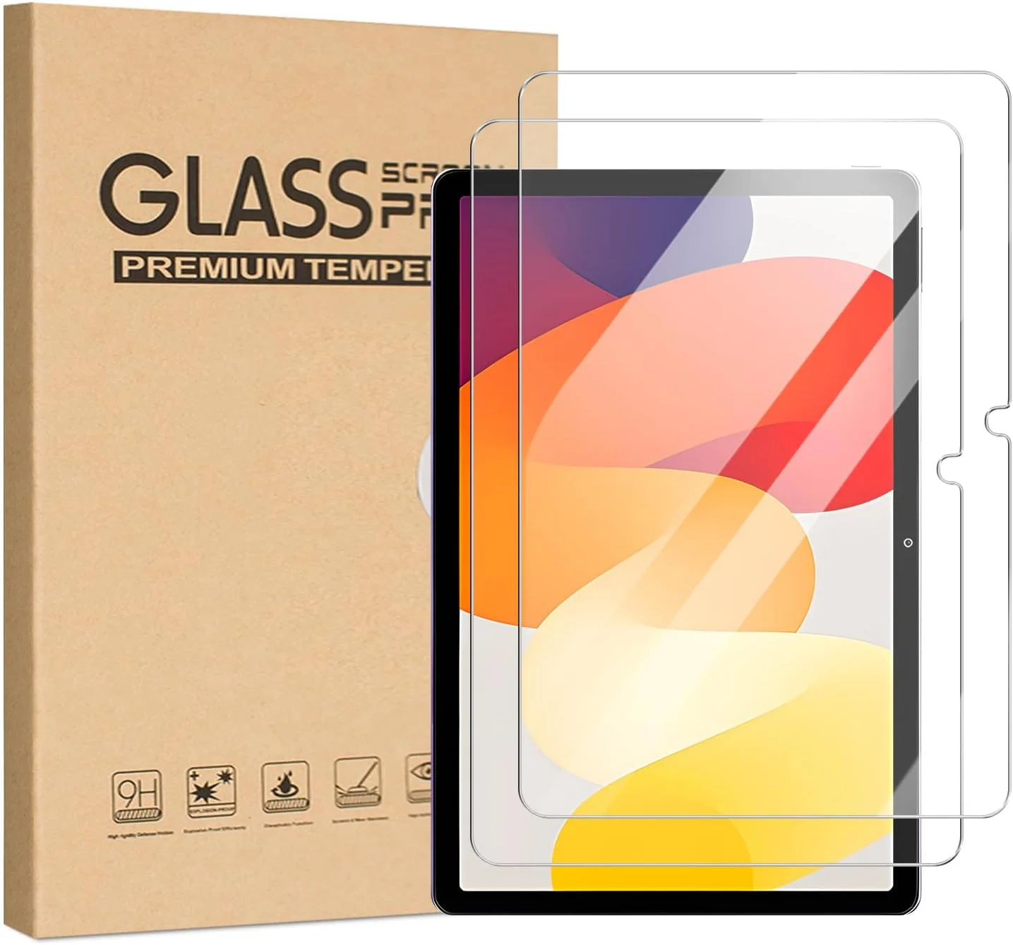 محافظ صفحه نمایش T Tersely (بسته 2 عددی) برای شیائومی Redmi Pad SE 11 اینچ، محافظ صفحه نمایش شیشه ای حرارت دیده 9H برای Redmi Pad SE 11 اینچ، ضد خش، ضد اثر انگشت