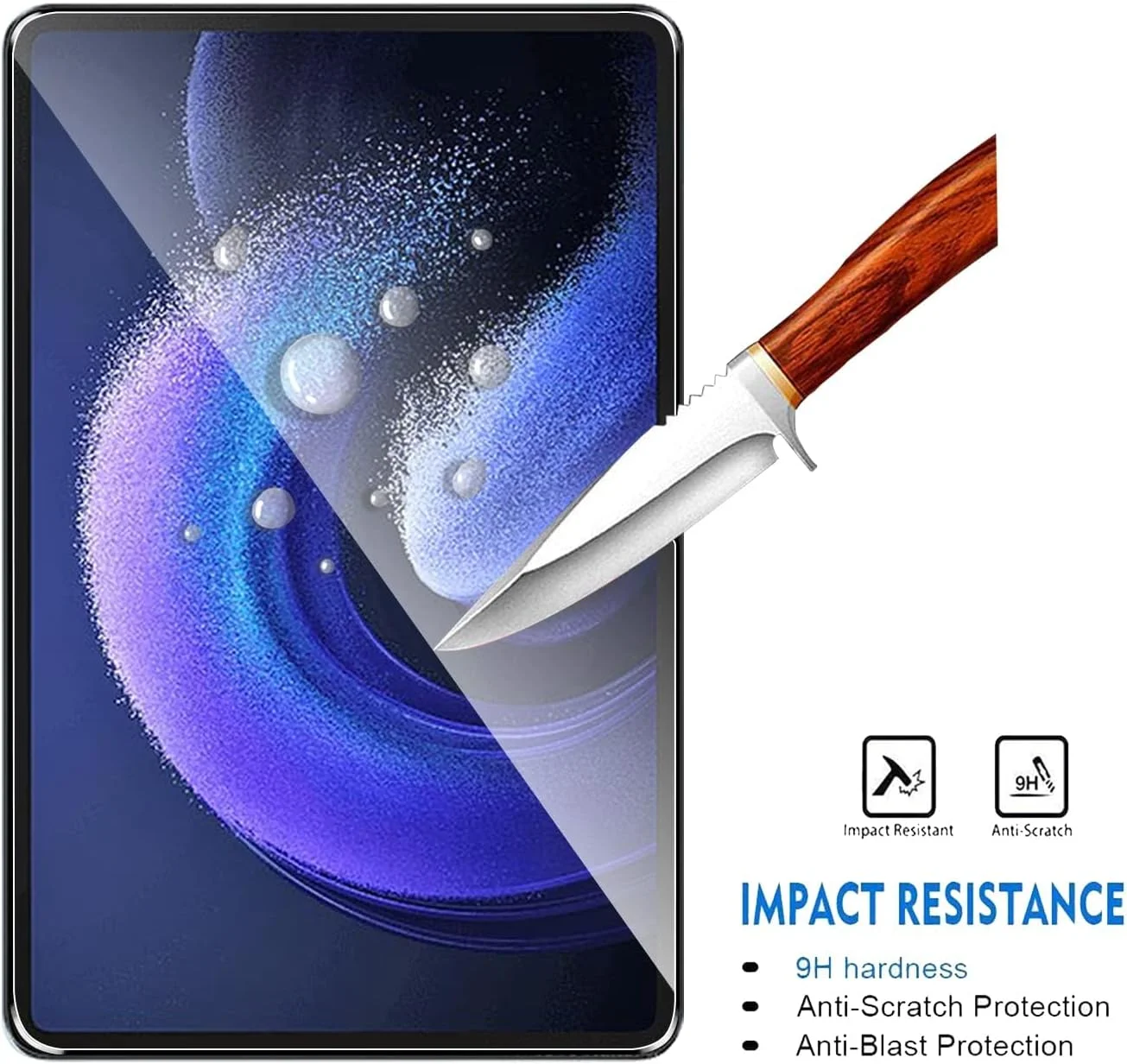 محافظ صفحه نمایش شیشه ای تمپرد MAKINGTEC بسته 2 عددی برای شیائومی پد 6/6 پرو، سختی 9H، فوق العاده مقاوم، ضد اثر انگشت، بدون حباب، HD-Clear، فیلم تبلت با پوشش کامل برای شیائومی پد 6 [نصب آسان]