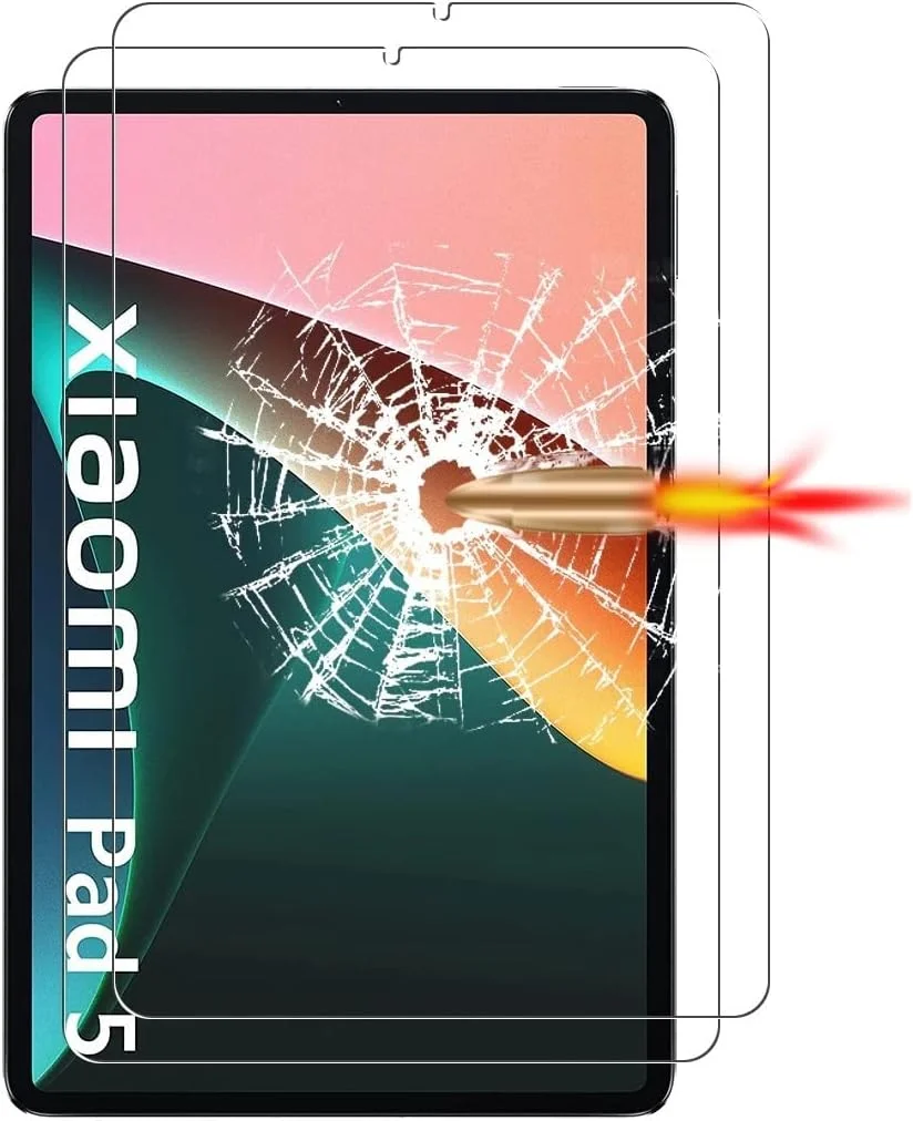 محافظ صفحه نمایش شیشه ای EXELLE مناسب برای تبلت شیائومی پد 5 پرو و می پد 5 پرو 11 اینچی، فیلم محافظ صفحه نمایش شیشه ای 9H برای پد 5 / پد 5 پرو (2 عدد)