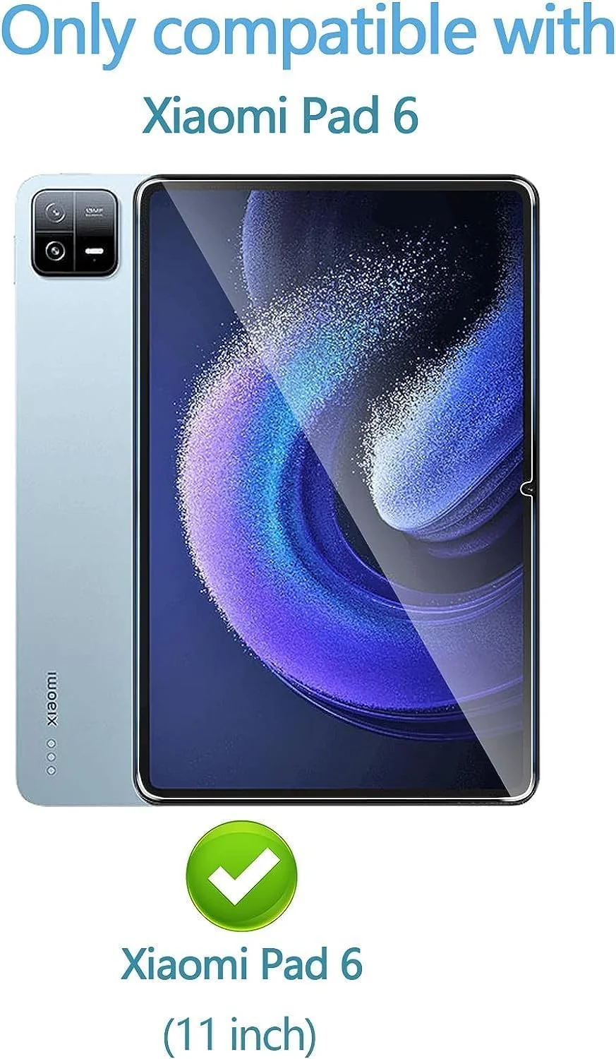 محافظ صفحه نمایش شیشه ای تمپرد لبه صاف 2.5D فول اسکرین تبلت Muzz برای شیائومی پد 6 / پد 6 پرو (شیائومی پد 6)