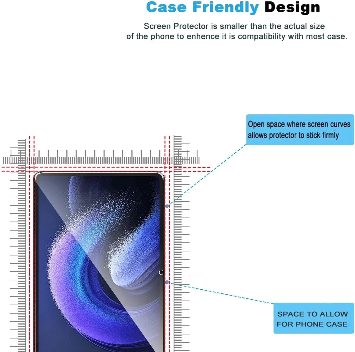 محافظ صفحه نمایش شیشه ای تمپرد MAKINGTEC بسته 2 عددی برای شیائومی پد 6/6 پرو، سختی 9H، فوق العاده مقاوم، ضد اثر انگشت، بدون حباب، HD-Clear، فیلم تبلت با پوشش کامل برای شیائومی پد 6 [نصب آسان]