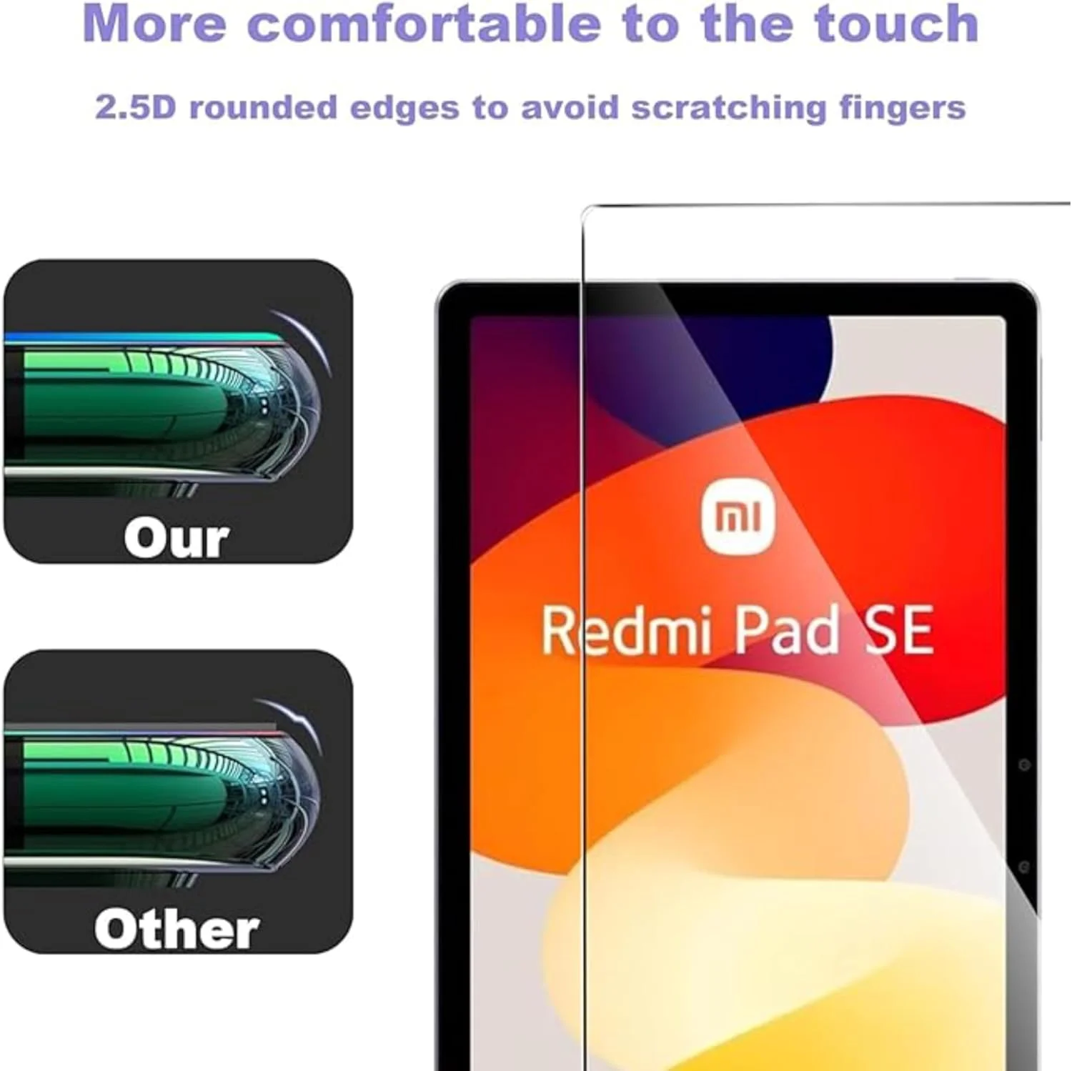 محافظ صفحه نمایش نسلين، بسته 2 عددی، سازگار با شیائومی ردمی پد SE 11 اینچ 2023، فیلم شیشه ای حرارت دیده با سختی 9H، فیلم تبلت فوق العاده مقاوم در برابر اثر انگشت و HD-Clear برای ردمی پد SE 11 اینچ 2023