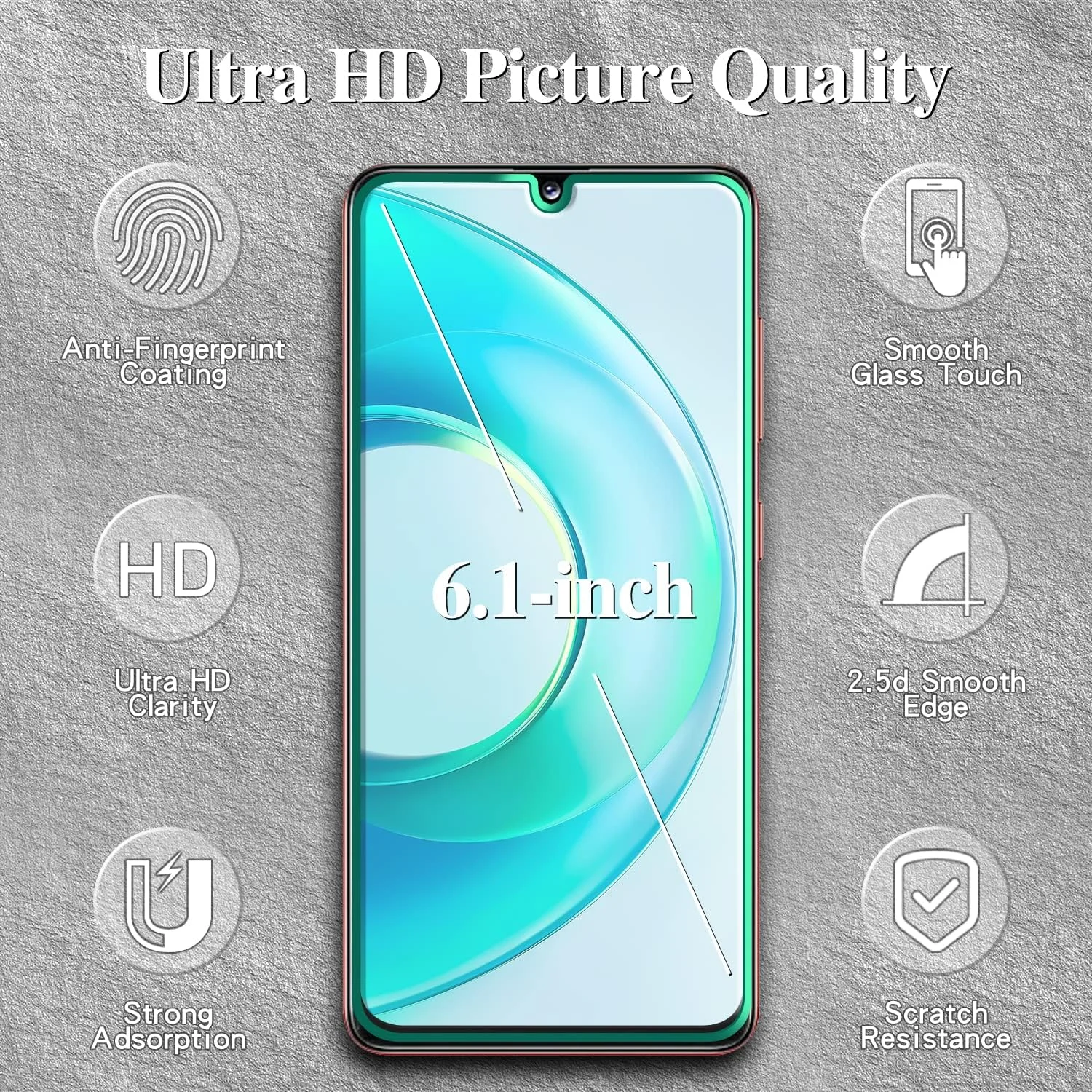 محافظ صفحه نمایش Kesuwe [بسته 3 عددی] برای گوشی سامسونگ گلکسی A41، ضد خش، ضد حباب، سختی 9H، بسیار مقاوم، محافظ صفحه نمایش HD، نصب آسان