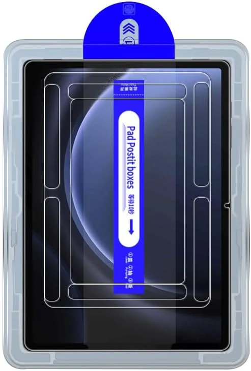 محافظ صفحه نمایش شیشه ای حرارت دیده شفاف Kepuch سازگار با Samsung Galaxy Tab S10 FE+ 13.1 اینچ، به همراه ابزار تراز خودکار