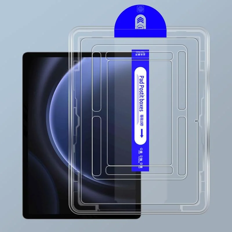 محافظ صفحه نمایش شیشه ای حرارت دیده شفاف Kepuch سازگار با Samsung Galaxy Tab S10 FE+ 13.1 اینچ، به همراه ابزار تراز خودکار