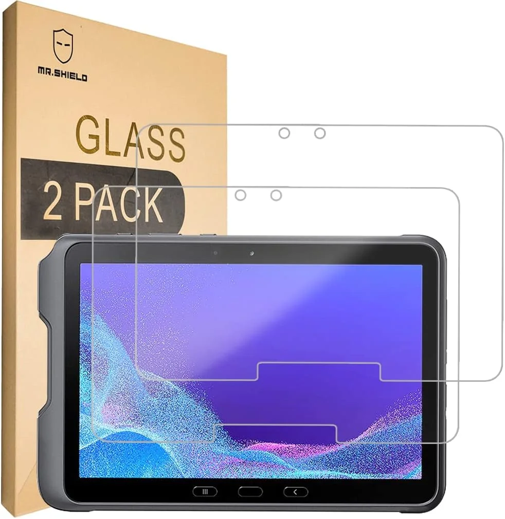 محافظ صفحه نمایش شیشه ای حرارت دیده Mr.Shield [بسته 2 عددی] برای Samsung Galaxy Tab Active4 Pro