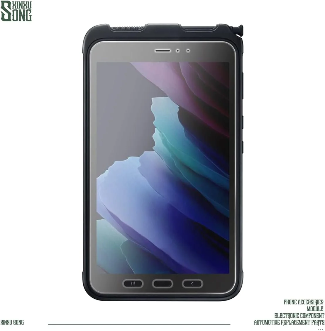 محافظ صفحه نمایش شیشه ای XINXUSONG، مناسب برای تبلت گلکسی تب اکتیو 3 مدل T570 T575، ضد خش، سختی 9H، بسته 3 عددی