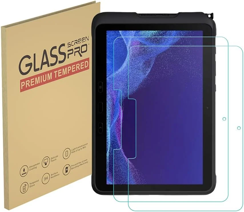 محافظ صفحه نمایش شیشه ای حرارت دیده ZYHKJYL طراحی شده برای تبلت سامسونگ گلکسی تب اکتیو 4 پرو/تب اکتیو پرو 10.1 SM-T540/T545/T547 عرضه شده در سال 2019/2022، ضد خش 9H، شفاف HD بدون حباب (2 عدد)