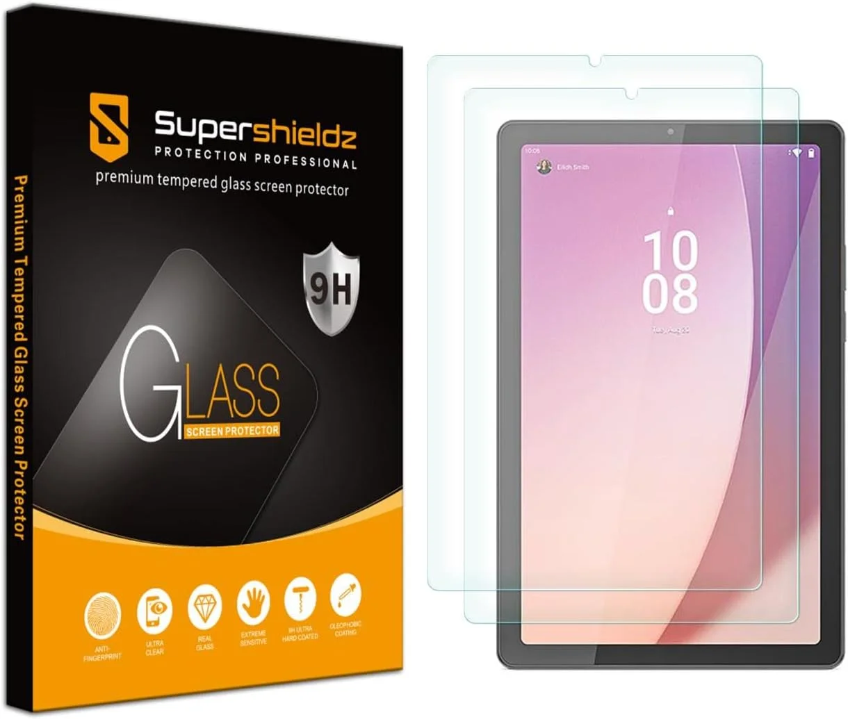 محافظ صفحه نمایش (2 عددی) Supershieldz طراحی شده برای تبلت Lenovo Tab M9 (9 اینچ)، (شیشه حرارت دیده) ضد خش، بدون حباب محافظ صفحه نمایش (2 عددی) Supershieldz طراحی شده برای تبلت Lenovo Tab M9 (9 اینچ)، (شیشه حرارت دیده) ضد خش، بدون حباب