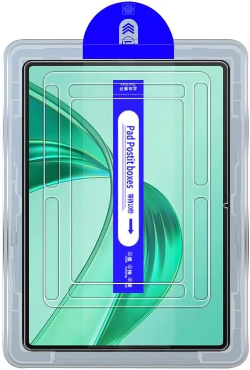 محافظ صفحه نمایش شیشه ای حرارت دیده شفاف Kepuch سازگار با Samsung Galaxy Tab A9+/A9 Plus 11.0 اینچ، به همراه ابزار تراز خودکار