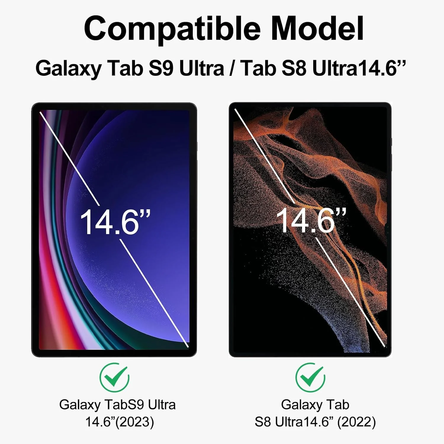 محافظ صفحه نمایش مسدود کننده نور آبی یونگ مای، بسته 2 عددی، 14.6 اینچی، برای تبلت سامسونگ گلکسی تب S9/S8 اولترا 14.6 اینچی 2023/2022 (SM-X900/X906/X916B/X910N)، بدون حباب، ضد نور آبی، ضد تابش نور، ضد اثر انگشت