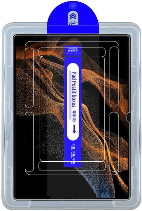 محافظ صفحه نمایش شیشه ای شفاف Kepuch سازگار با Samsung Galaxy Tab S9 FE 10.9 اینچ، همراه با ابزار تراز خودکار