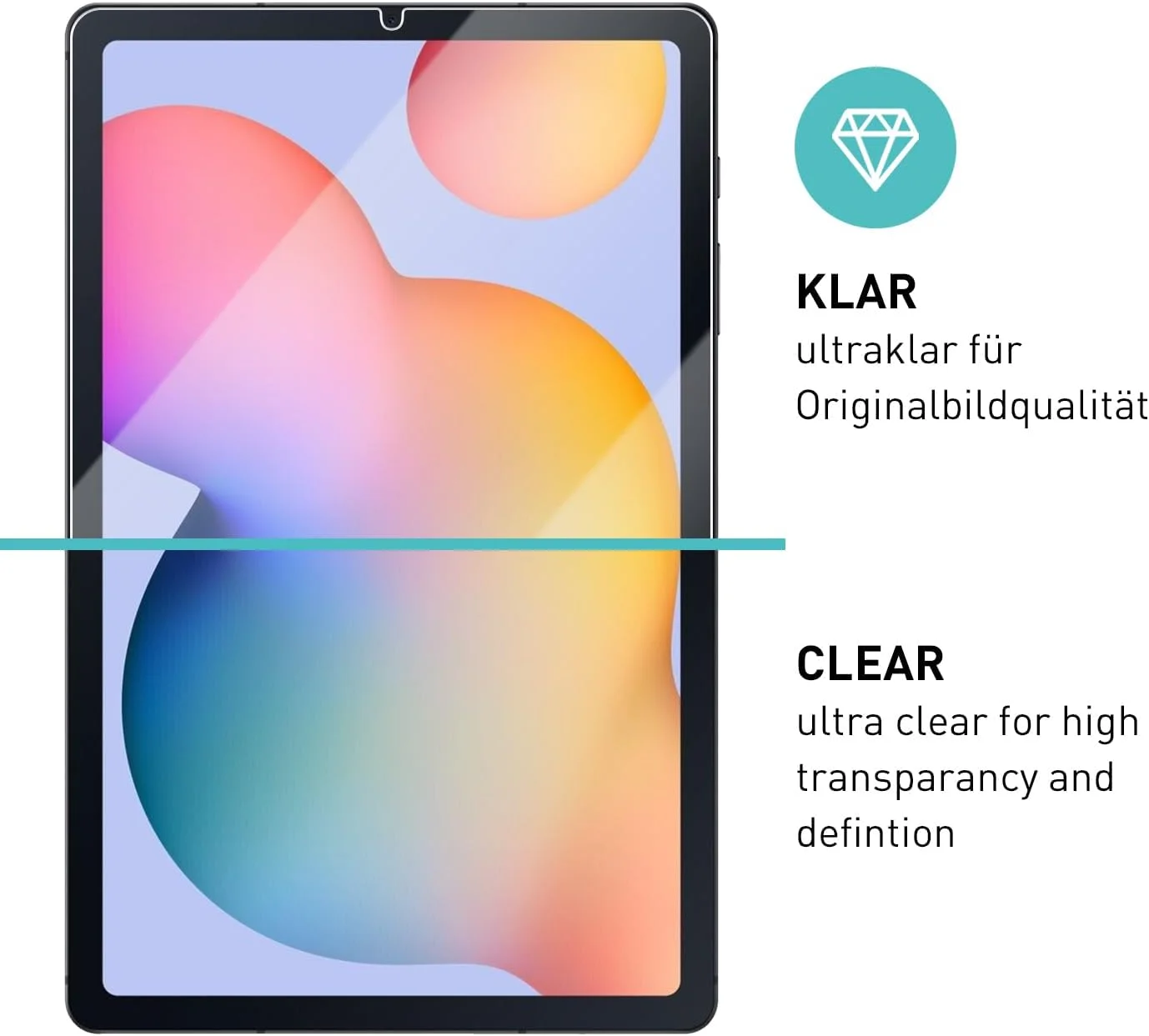 محافظ صفحه نمایش شیشه ای smartect [2 عدد، شفاف] سازگار با گلکسی تب S6 لایت 10.4 اینچ (2024/2022/2020)، شیشه محافظ ضد خش، شیشه Gerhard با سختی 9H، بدون حباب، فوق العاده مقاوم