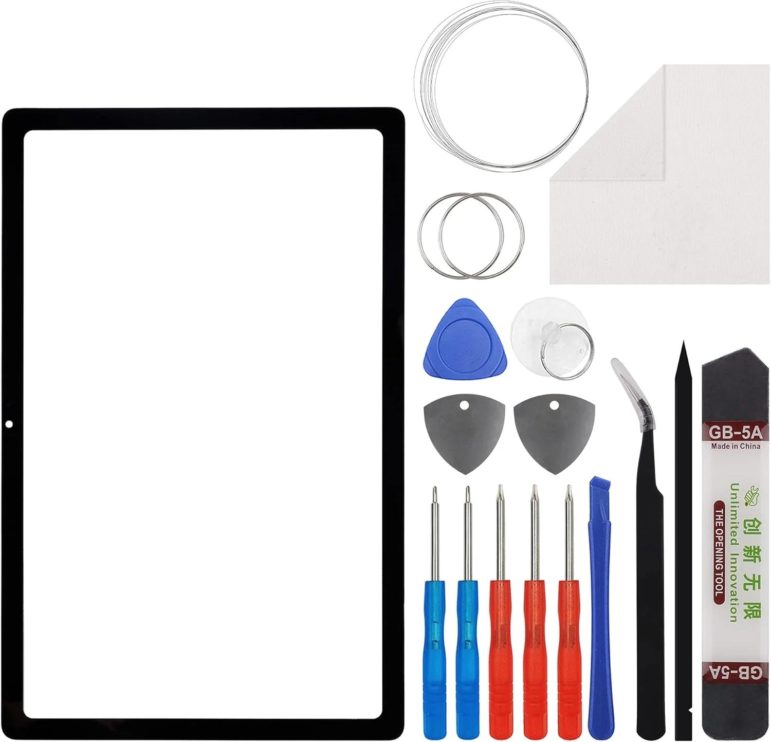 تعویض شیشه جلویی صفحه نمایش Duotipa سازگار با تبلت سامسونگ گلکسی تب A7 10.4 (2020)، شیشه لنز بیرونی جلویی صفحه نمایش برای SM-T500، SM-T505، 10.4 اینچ به همراه ابزار - بدون صفحه LCD و دیجیتایزر لمسی