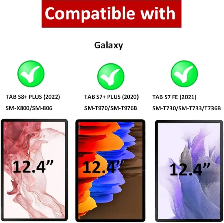 محافظ صفحه نمایش پلاستیکی سیلکو استار برای تبلت سامسونگ گلکسی تب S8+ (پلاس) 12.4 اینچ (2022) - محافظ صفحه نمایش فوق العاده شفاف HD برای گلکسی تب S8+ (پلاس) 12.4 اینچ (2022) SM-X800/SM-X806