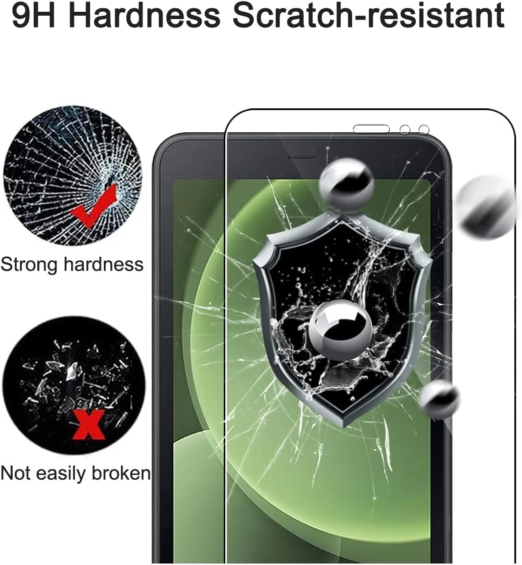 محافظ صفحه نمایش شیشه ای شفاف Cmeilau برای تبلت سامسونگ گلکسی تب اکتیو 5، سختی 9H، مقاوم در برابر شکستگی، ضد خش، ضد اثر انگشت، بدون حباب (2 عدد)