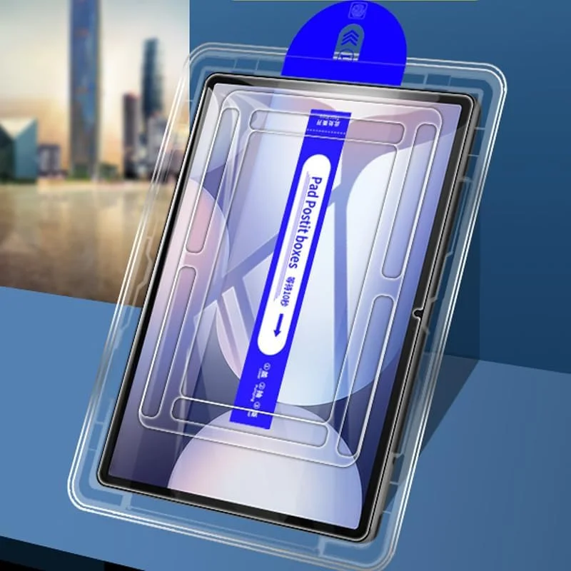 محافظ صفحه نمایش شیشه ای حرارت دیده شفاف Kepuch سازگار با Samsung Galaxy Tab S9+/S9 Plus 12.4 اینچ، به همراه ابزار تراز خودکار