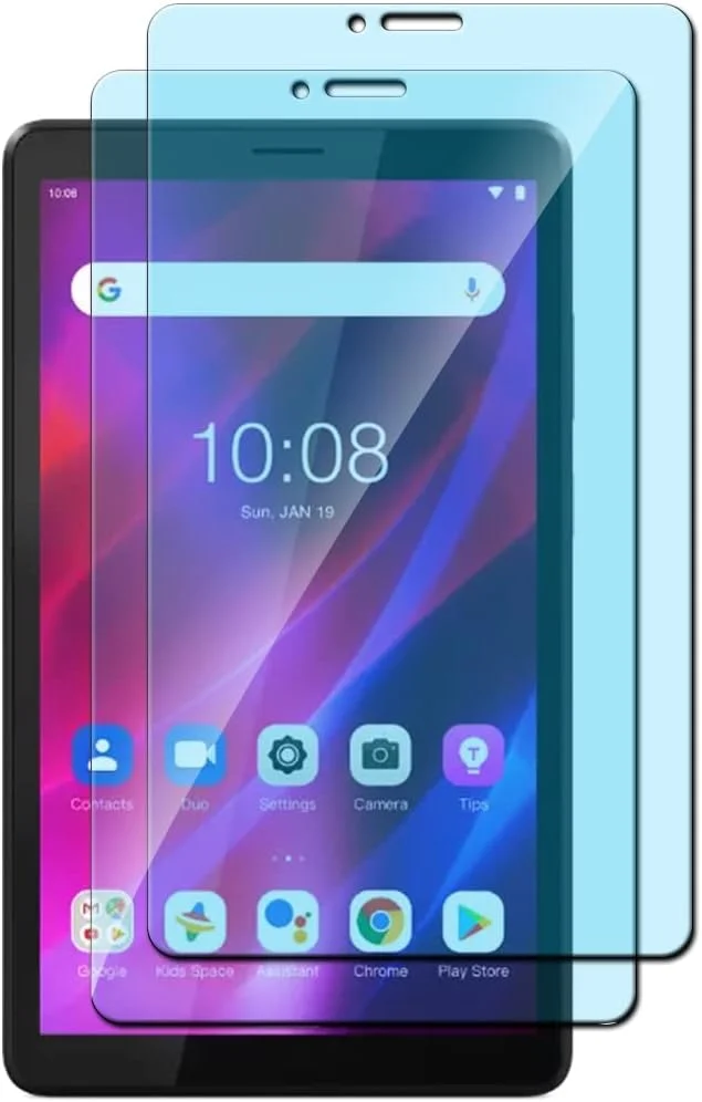 محافظ صفحه نمایش نور آبی Warmyee [بسته 2 عددی] برای تبلت لنوو Tab M7 نسل 3 / نسل 2، 7 اینچی، محافظ صفحه نمایش شیشه ای حرارت دیده، محافظ ضد خش صفحه نمایش برای تبلت 7 اینچی Lenovo Tab M7 2021/2019