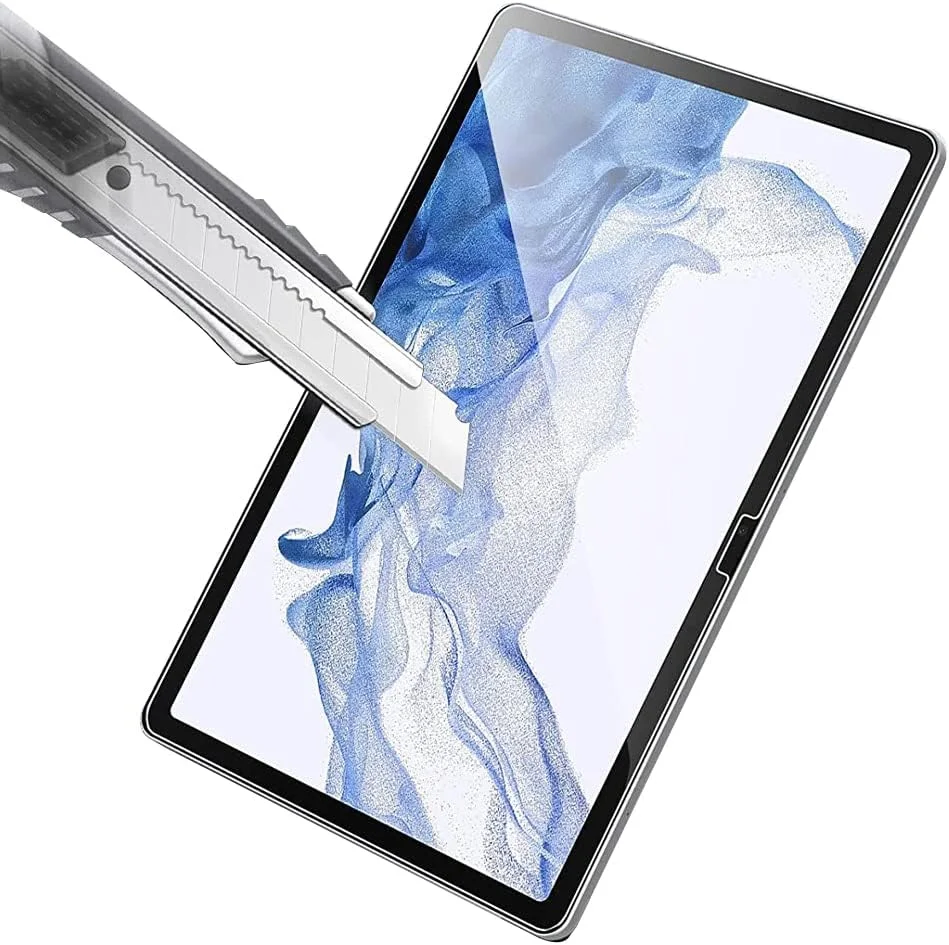 محافظ صفحه نمایش OIATROE [بسته 2 عددی] برای تبلت سامسونگ گلکسی تب S8 پلاس 12.4 اینچ، محافظ صفحه نمایش شیشه ای حرارت دیده ممتاز فوق العاده باریک HD 2.5D - شفاف
