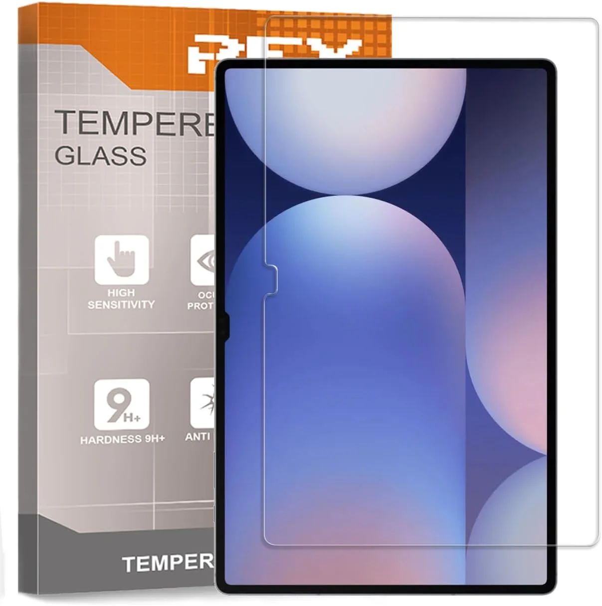 محافظ صفحه نمایش شیشه ای تمپرد REY برای تبلت سامسونگ گلکسی TAB S10 Ultra 14.6 اینچ، محافظ صفحه نمایش، محافظ صفحه نمایش با سختی 9H+، ضد خش، ضد روغن و حباب