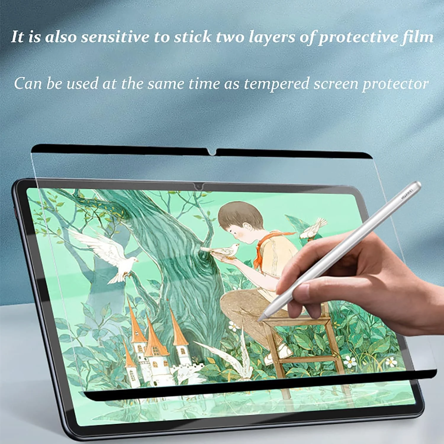 محافظ صفحه نمایش مغناطیسی GMUJIAO برای تبلت سامسونگ گلکسی تب S7/S8 11 اینچی، محافظ صفحه نمایش مات برای طراحی، فیلم مغناطیسی قابل جابجایی با حس کاغذ، قابل جابجایی/قابل استفاده مجدد
