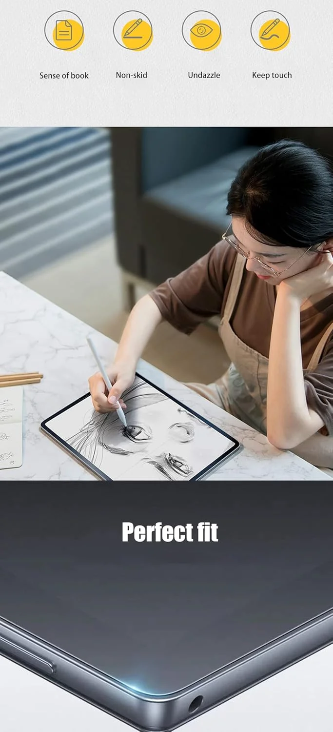 محافظ صفحه نمایش مات نرم CUFEREDU، مناسب برای تبلت سامسونگ گلکسی تب S6 نسخه 5G 4G Wi-Fi LTE با صفحه نمایش 10.5 اینچ مدل SM-T860 T865 T866N، فیلم نقاشی مات انعطاف پذیر S-Pen، ضد بازتاب نور، بسته 2 عددی