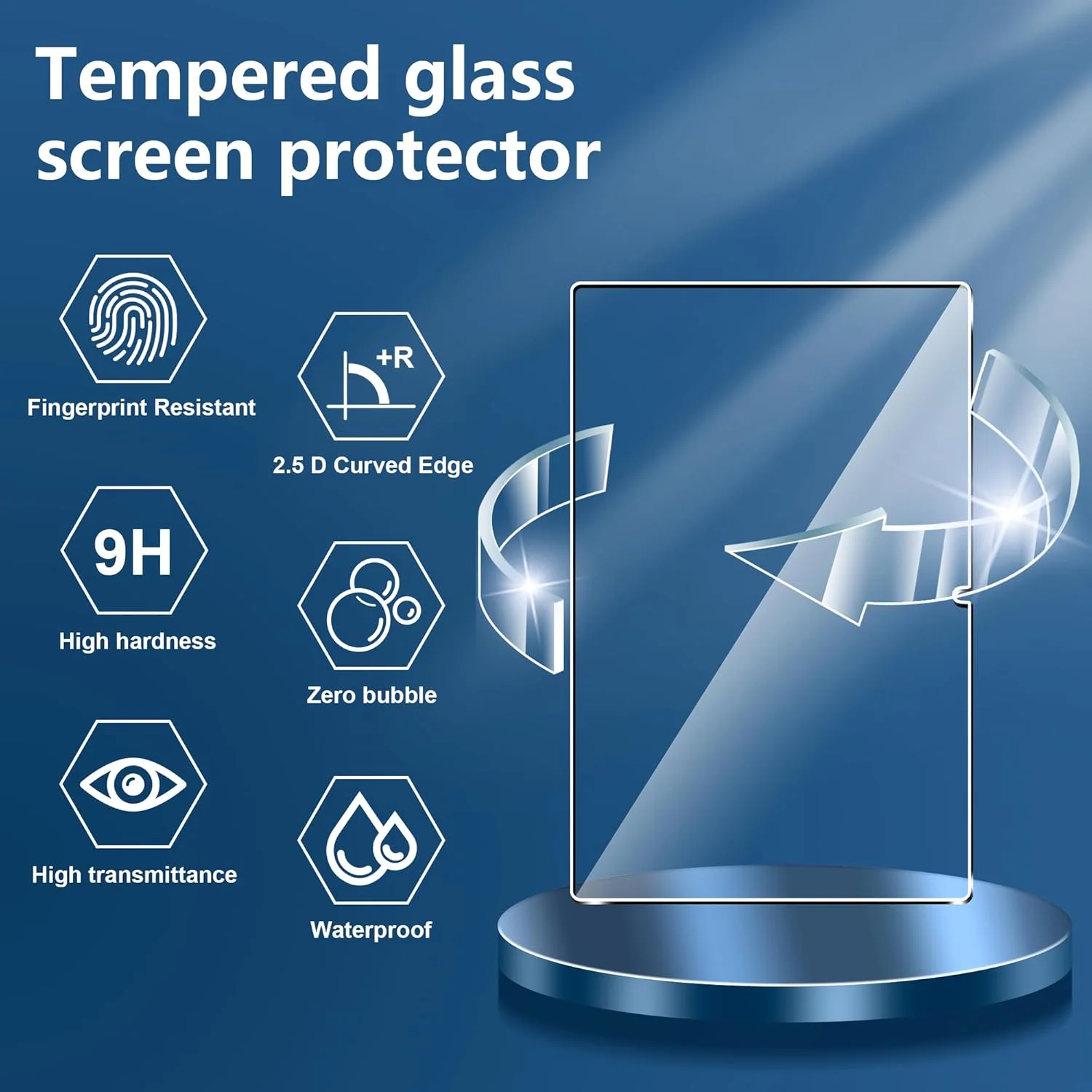 محافظ صفحه نمایش شیشه ای تمپرد Fitudoos [2 عدد] برای تبلت سامسونگ گلکسی تب S10 FE پلاس/تب S10 FE+ (13.1 اینچ)، سختی 9H، محافظ صفحه نمایش شفاف کریستالی، ضد اثر انگشت، ضد تابش