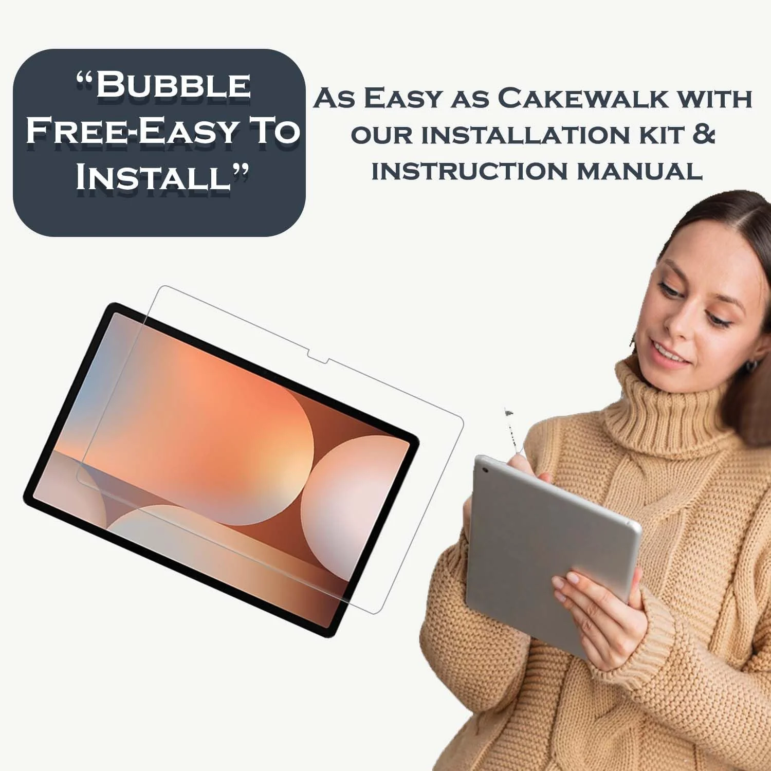 محافظ صفحه نمایش شیشه ای سخت Tough Lee برای تبلت سامسونگ گلکسی تب S10 پلاس 2024 / S7 پلاس / S7+ / تب S7 FE / S8 پلاس / S8+ / S9 پلاس / S9 FE پلاس / S9+ (12.4 اینچ) (همراه با کیت نصب آسان)