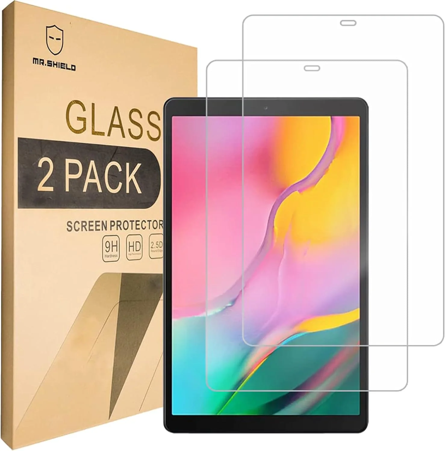 محافظ صفحه نمایش شیشه ای [2 عددی] Mr.Shield برای Samsung Galaxy Tab A 10.1 (2019)