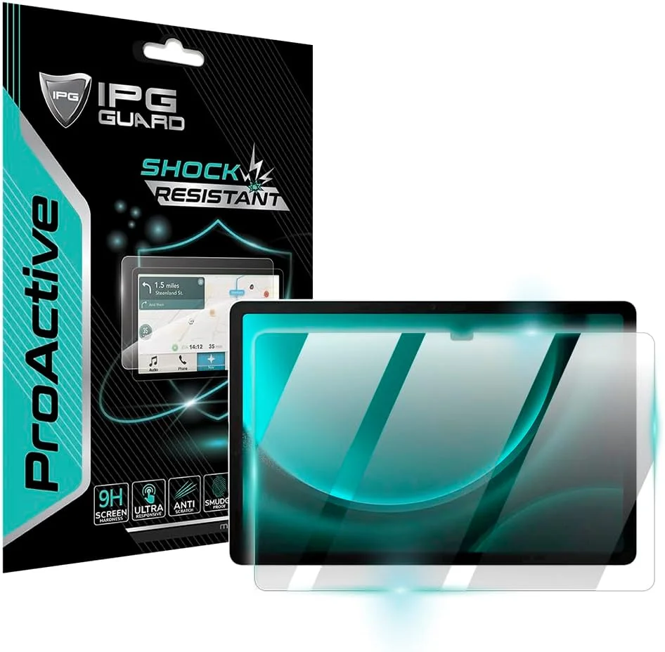 محافظ صفحه نمایش سخت با سختی 9H آی پی جی پرو اکتیو برای تبلت سامسونگ گلکسی تب S9 / S9 پلاس / S9 اولترا / S9 FE، لمس شیشه ای نرم، وضوح بالا، ضد خش، ضد لک و مقاوم در برابر ضربه با فناوری نانو