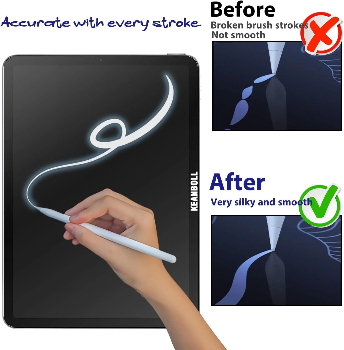 محافظ صفحه نمایش کاغذی KEANBOLL بسته 2 عددی برای Samsung Galaxy Tab A8 10.5 اینچی (2022)، ضد تابش نور مات و حس نوشتن روی کاغذ و سازگار با قلم S