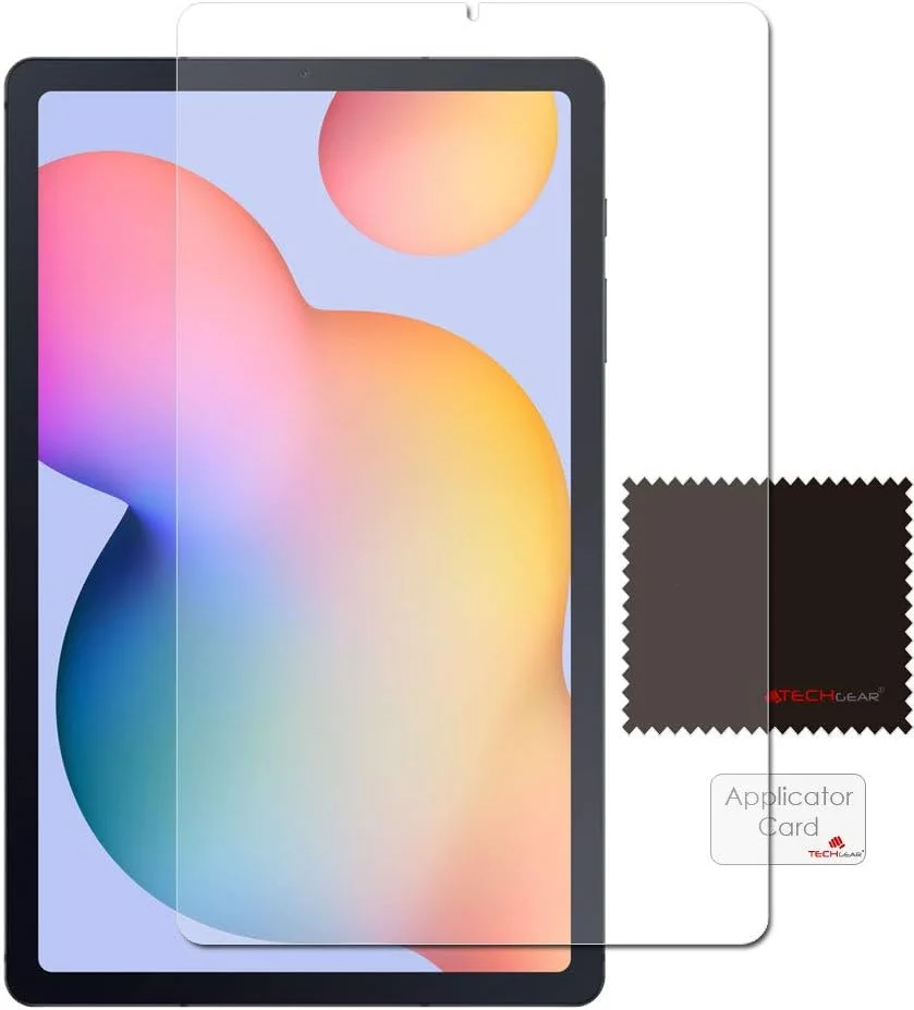 محافظ صفحه نمایش شفاف TECHGEAR بسته 2 عددی مناسب برای تبلت گلکسی تب S6 لایت 10.4 اینچ (مدل های SM-P610 / P613 / P615 / P619 / P620 / P625)، طراحی شده برای سامسونگ گلکسی تب S6 لایت 10.4 اینچ