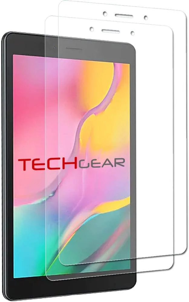 محافظ صفحه نمایش TECHGEAR (بسته 2 عددی) سازگار با Samsung Galaxy Tab A 8.0 2019 8 اینچ (SM-T290 / SM-T295)، پوشش محافظ صفحه نمایش فوق العاده شفاف
