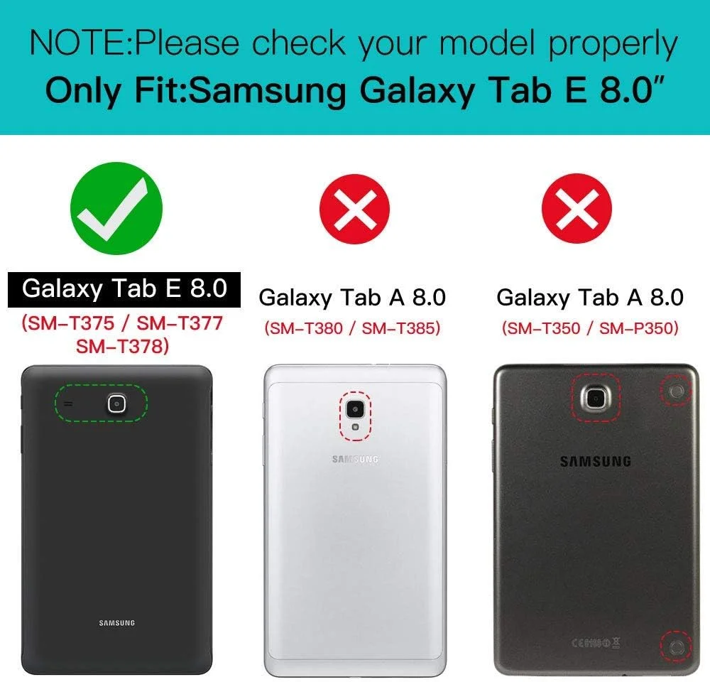 [2 عدد] محافظ صفحه نمایش شیشه ای حرارت دیده برای تبلت 8.0 اینچی سامسونگ گلکسی تب E 8.0 [SM-T375/T377]