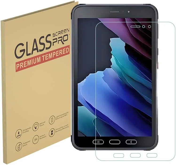 محافظ صفحه نمایش HYGMOCC برای تبلت سامسونگ گلکسی تب اکتیو 3 (T570 T575 T577)، محافظ صفحه شیشه ای حرارت دیده با سختی 9H، ضد خش، سازگار با قاب، بدون حباب (1 عدد)