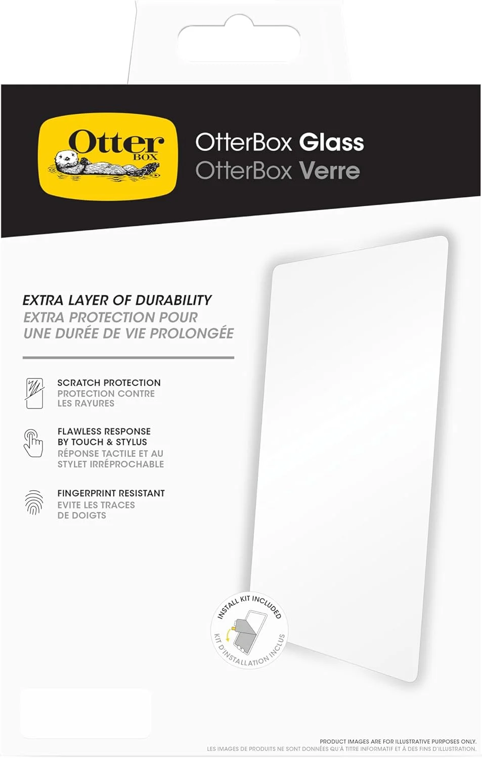 محافظ صفحه نمایش شیشه ای OtterBox برای Samsung Galaxy Tab Active5، شیشه حرارت دیده، محافظت در برابر خراش، محافظت در برابر سقوط برای محافظت در برابر شکستگی، بسته بندی غیر خرده فروشی