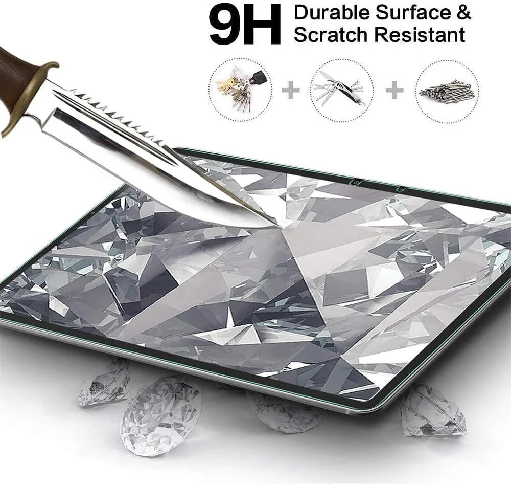 محافظ صفحه نمایش شیشه ای [بسته 3 عددی] سازگار با تبلت سامسونگ گلکسی تب S7 11 اینچ - [لبه گرد سه بعدی] [سختی 9H] [شفافیت بالا] [مقاوم در برابر خراش]، شفاف