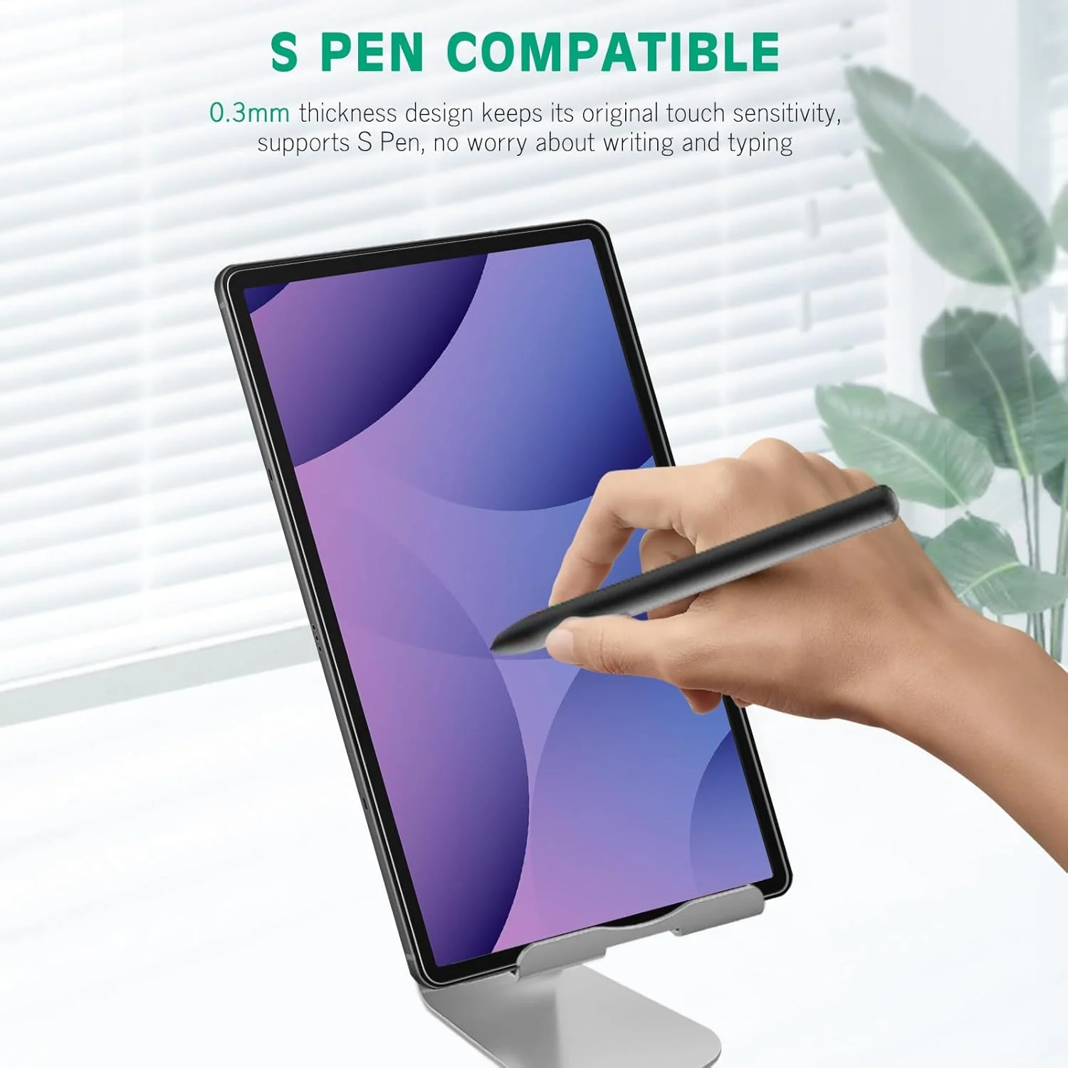 [بسته 2 عددی] محافظ صفحه نمایش Gruattreay برای گلکسی تب S10 FE پلاس/S10 FE+ 13.1 اینچ 2025، شیشه حرارت دیده سازگار با قلم، سختی 9H ضد خش