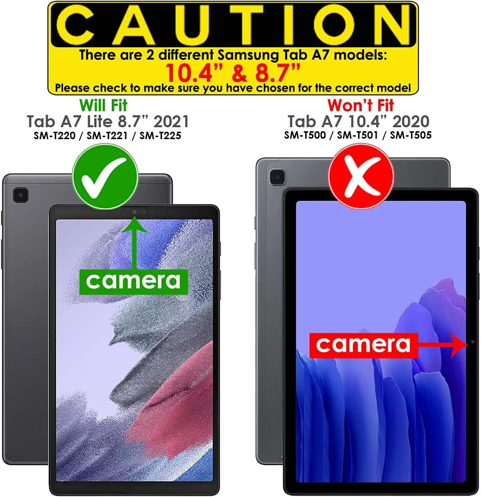 محافظ صفحه نمایش TECHGEAR برای گلکسی تب A7 Lite 8.7 اینچ (SM-T220 / SM-T225)، محافظ صفحه نمایش فوق شفاف سازگار با Samsung Galaxy Tab A7 Lite 2021