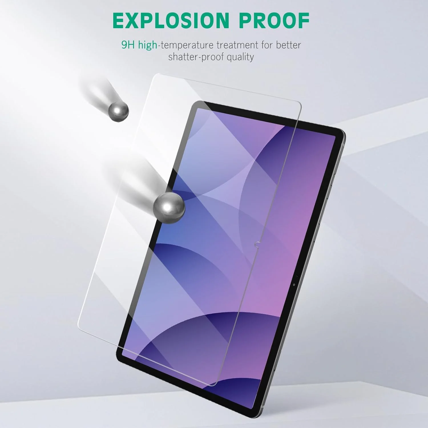 [بسته 2 عددی] محافظ صفحه نمایش Gruattreay برای گلکسی تب S10 FE پلاس/S10 FE+ 13.1 اینچ 2025، شیشه حرارت دیده سازگار با قلم، سختی 9H ضد خش