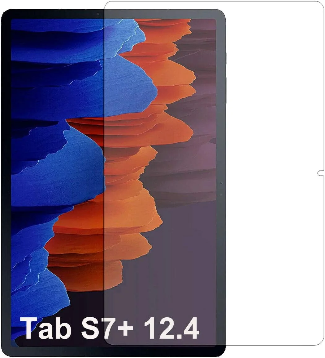 [2 عدد] محافظ صفحه نمایش شیشه ای حرارت دیده برای Samsung Galaxy Tab S7 Plus (12.4 اینچ)، محافظ صفحه نمایش شفاف HD برای Samsung Galaxy Tab S7 Plus (12.4 اینچ) [SM-970/SM-976B]