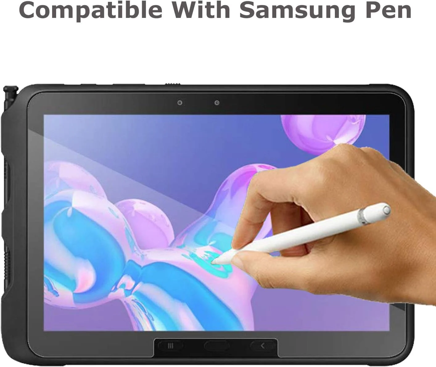 محافظ صفحه نمایش شیشه ای EpicGadget [بسته 2 عددی] برای Samsung Galaxy Tab Active Pro 10.1 -T540/T545/T547 (عرضه شده در سال 2019) - فیلم شیشه ای حرارت دیده / کیفیت بالا / سختی 9H
