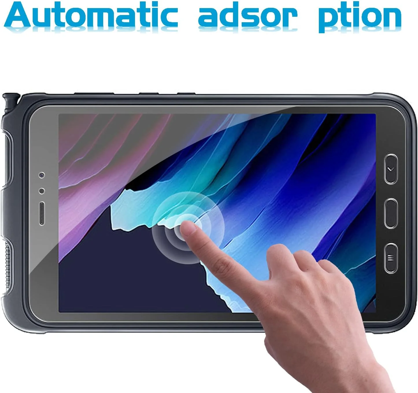 محافظ صفحه نمایش زونی‌لی [بسته 2 عددی] برای تبلت سامسونگ گلکسی تب اکتیو 3 (8.0 اینچ)، فیلم شیشه ای حرارت دیده برای گلکسی تب اکتیو 3 مدل SM-T570/SM-T575/SM-T577 ضد خش و نصب آسان