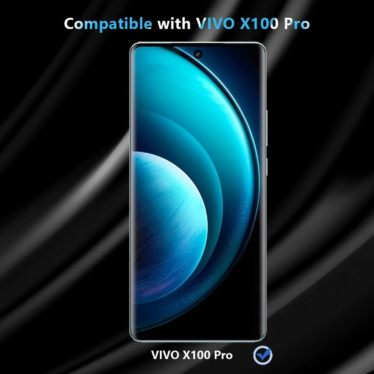 محافظ صفحه نمایش شیشه ای حرارت دیده Gelaasso برای ویوو X100 Pro، 2 عدد فیلم محافظ صفحه نمایش به همراه 2 عدد محافظ دوربین پشتی، سختی 9H – HD Ultra Clear