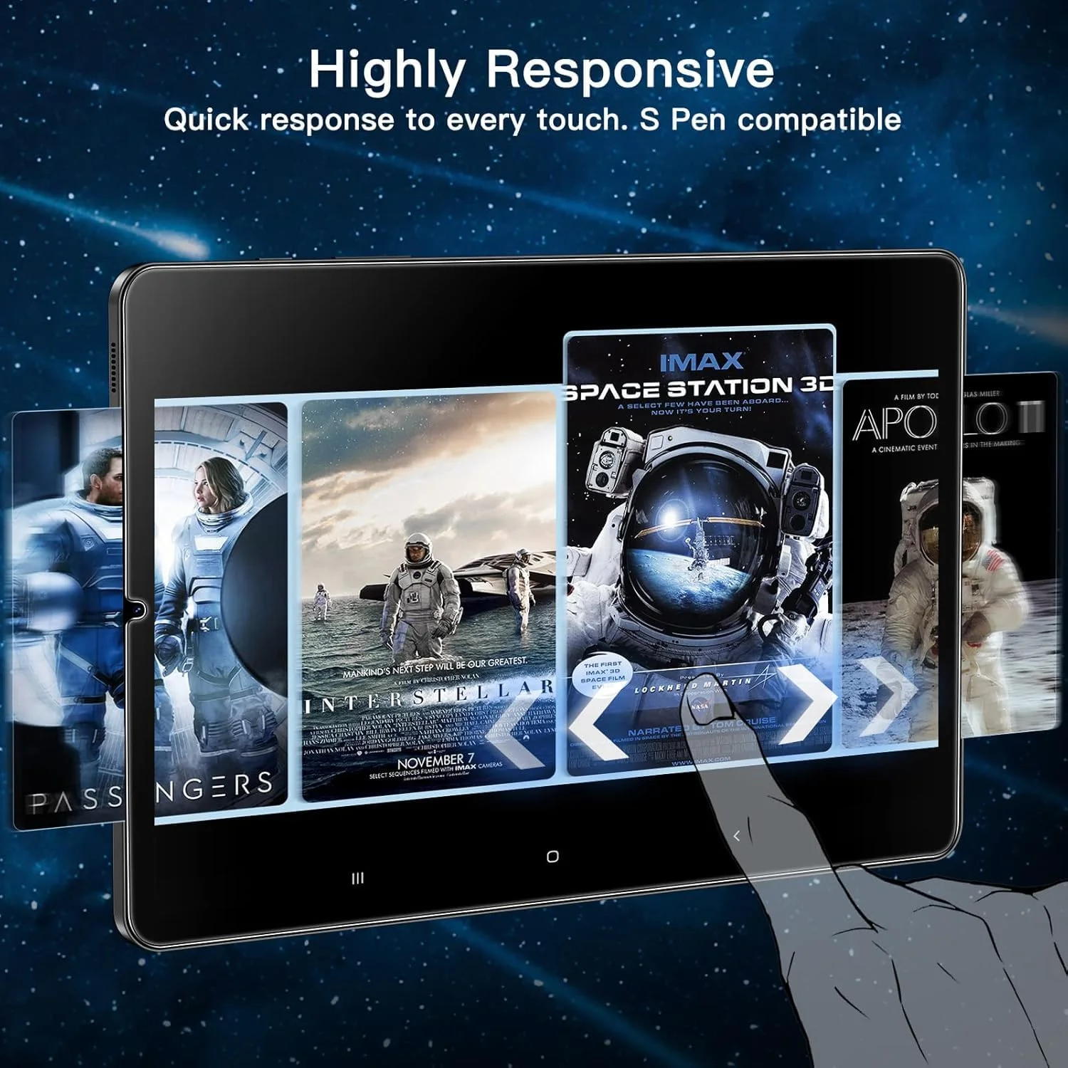 محافظ صفحه نمایش برای تبلت سامسونگ گلکسی تب S6 لایت (10.4 اینچ، مدل 2024/2022/2020) به همراه قاب نصب آسان، فیلم شیشه ای حرارت دیده 9H، شفافیت HD، بسته 2 عددی