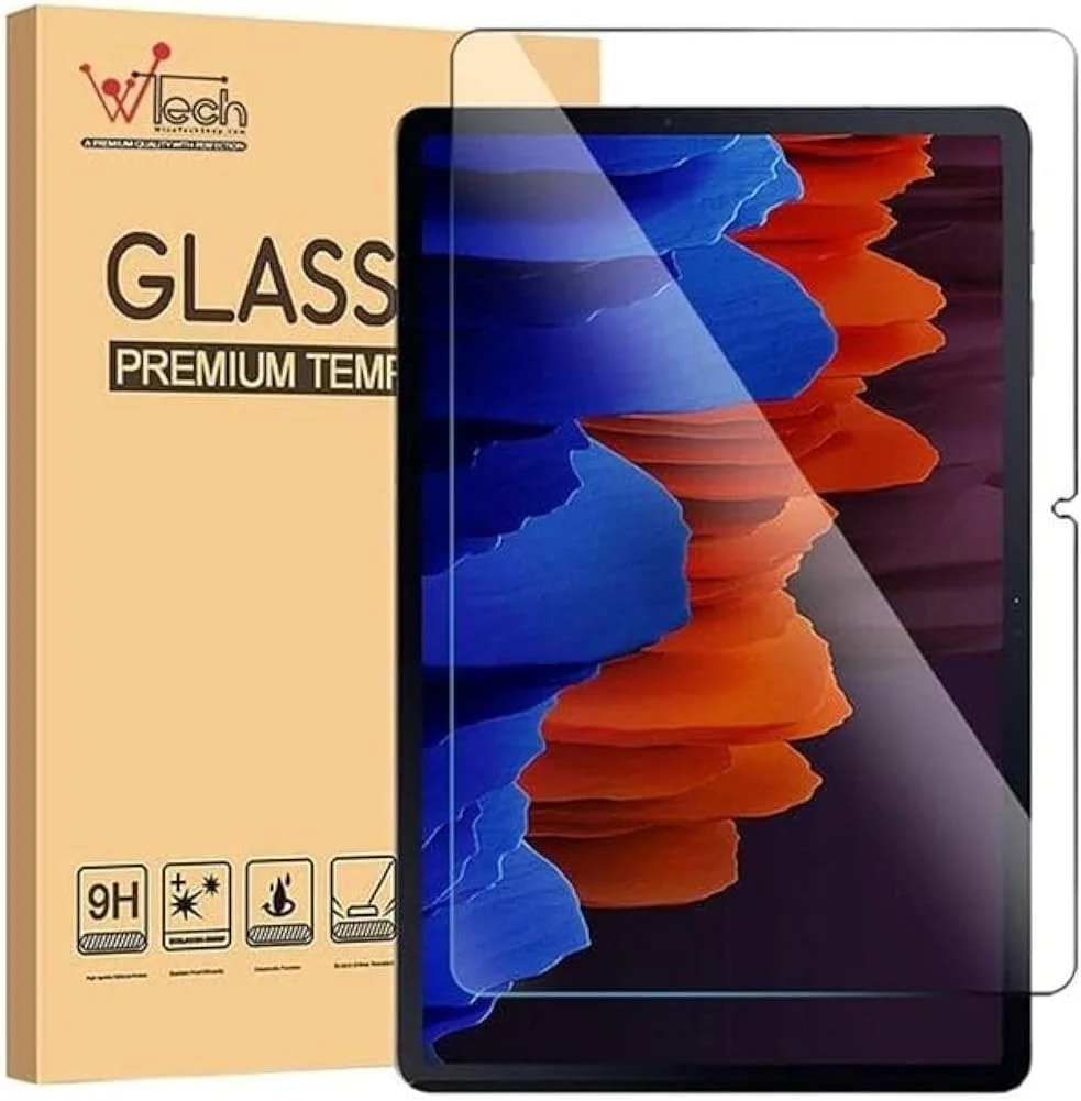 محافظ صفحه نمایش شیشه ای حرارت دیده Wtech برای Samsung Galaxy Tab S7، شفاف